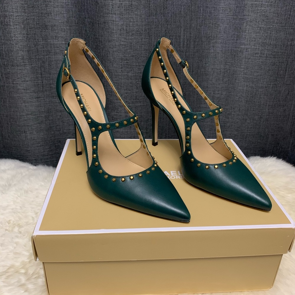 Michael Kors Ava Studded Leather Pumps